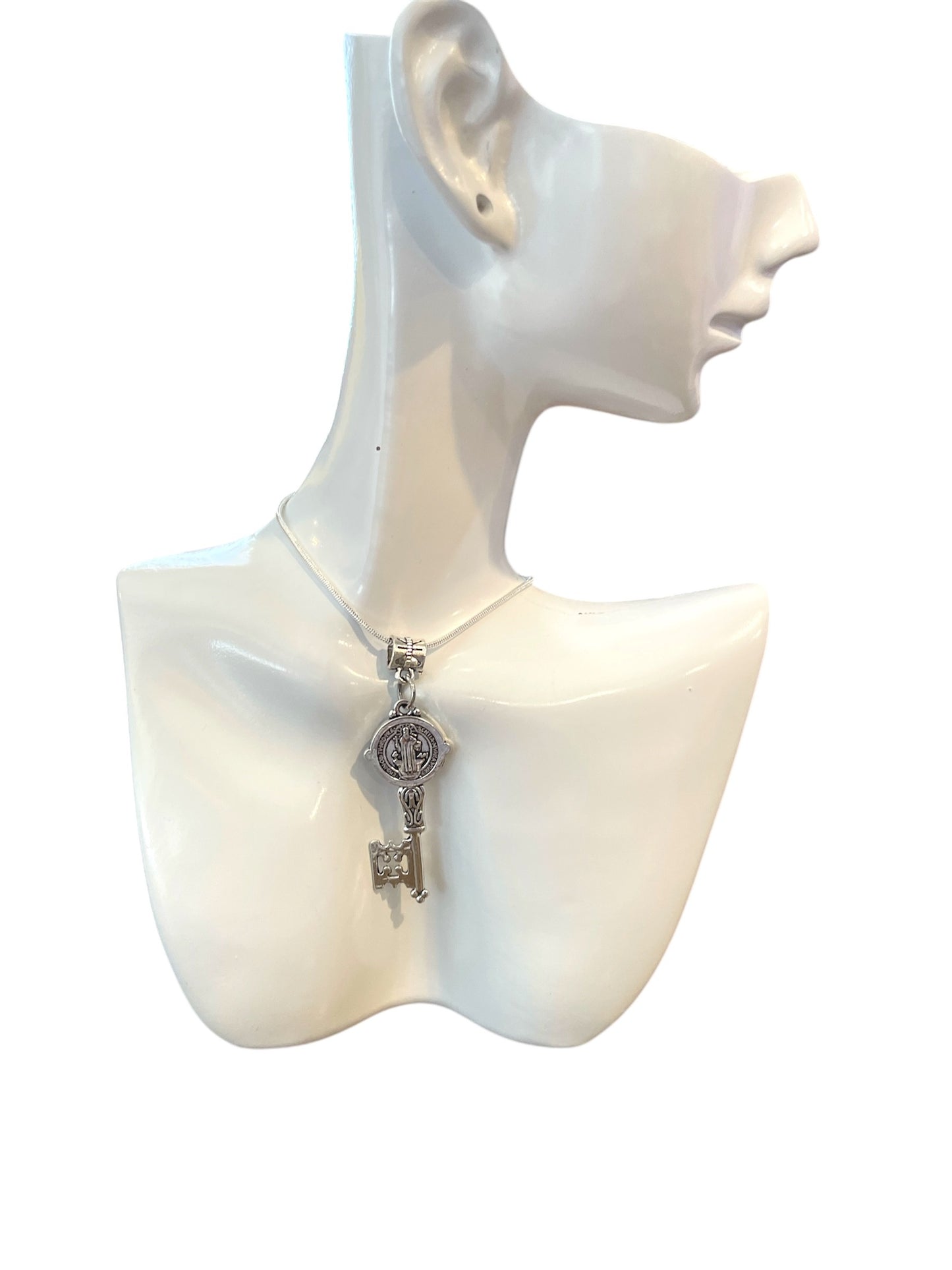 St. Benedict Key Pendant Necklace