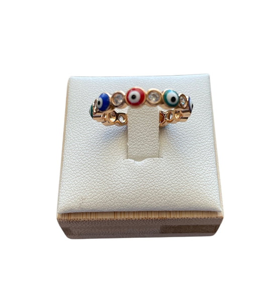 Evil Eye Gold Plated Colors Ring