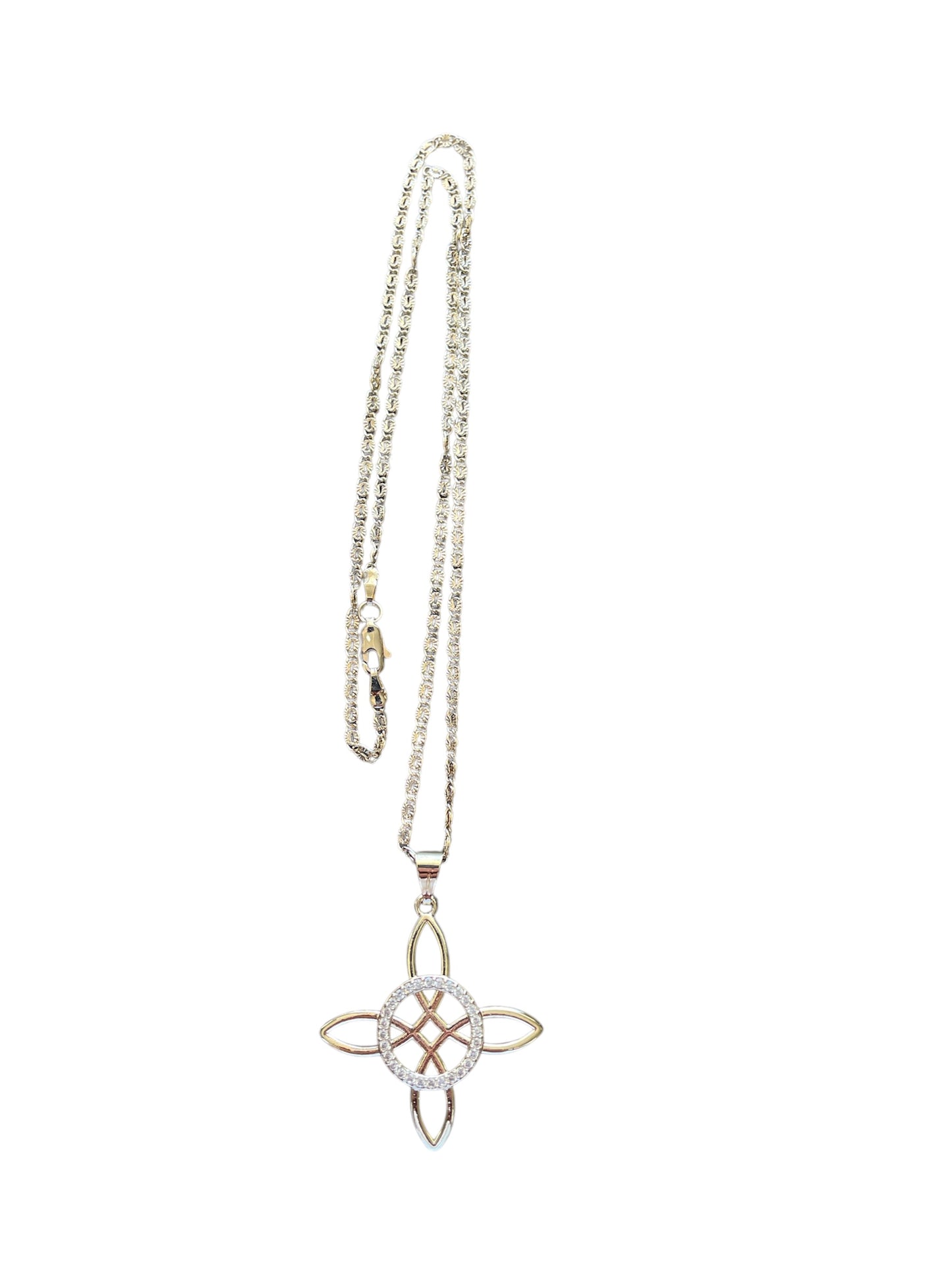 Gold Plated Witch Knot Necklace, Nudo de Bruja Pendant,